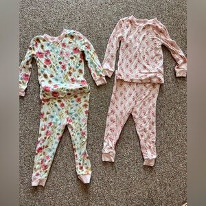 Little Me Girls Floral Cotton Pajama Sets - Pink & Multi